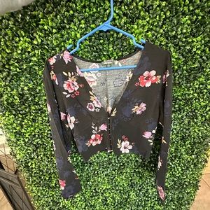 Flower print crop top